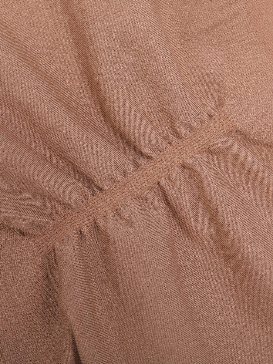Wholesale Seamless Mid Waist Tummy Control Antibacterial Peach Hip Brief -