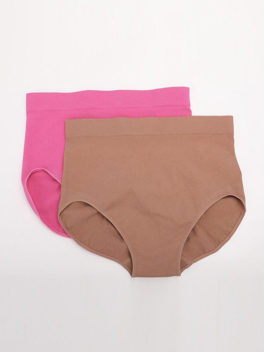 Wholesale Seamless Mid Waist Tummy Control Antibacterial Peach Hip Brief -