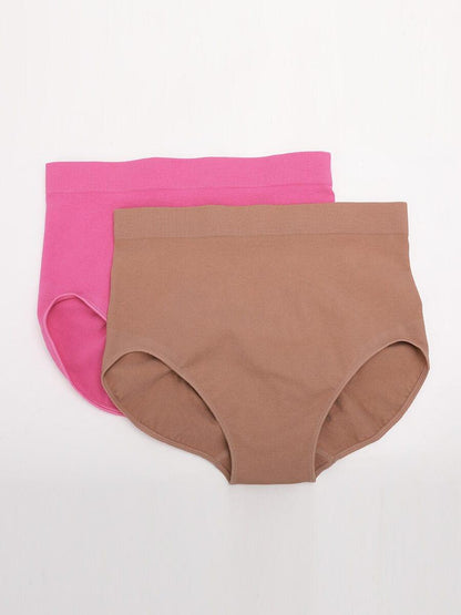 Wholesale Seamless Mid Waist Tummy Control Antibacterial Peach Hip Brief -