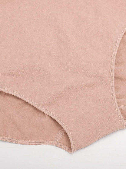Wholesale Seamless Mid Waist Tummy Control Antibacterial Peach Hip Brief -