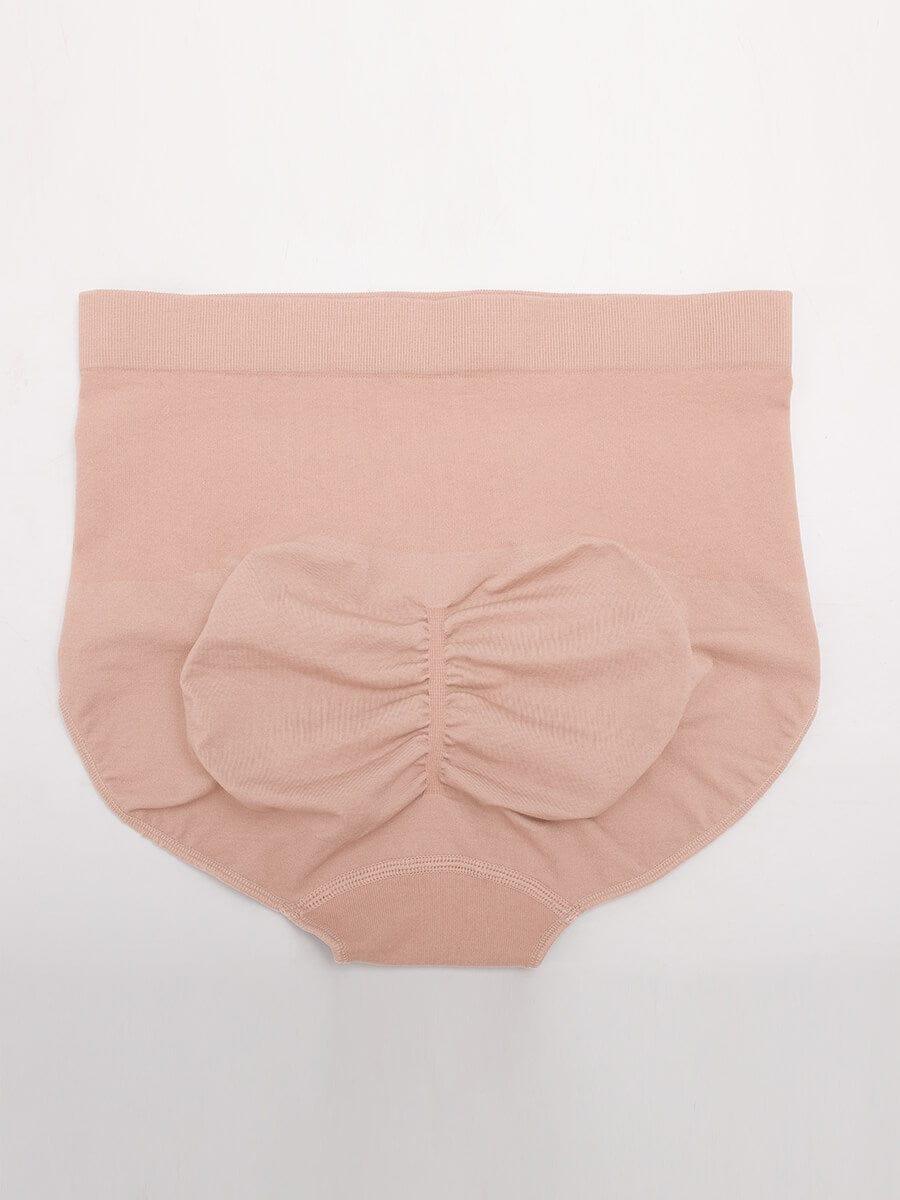 Wholesale Seamless Mid Waist Tummy Control Antibacterial Peach Hip Brief -