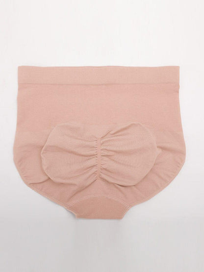 Wholesale Seamless Mid Waist Tummy Control Antibacterial Peach Hip Brief -