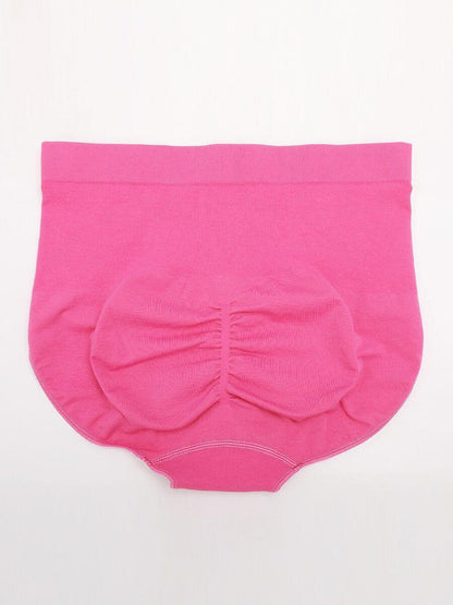 Wholesale Seamless Mid Waist Tummy Control Antibacterial Peach Hip Brief -