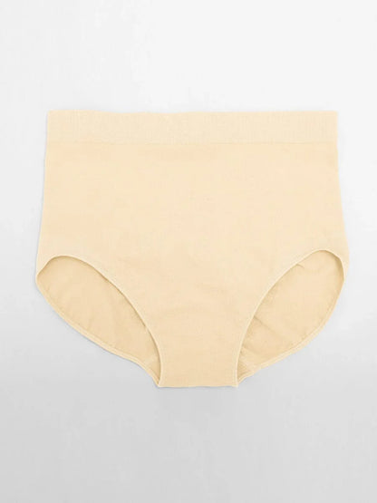 Wholesale Seamless Mid Waist Tummy Control Antibacterial Peach Hip Brief -