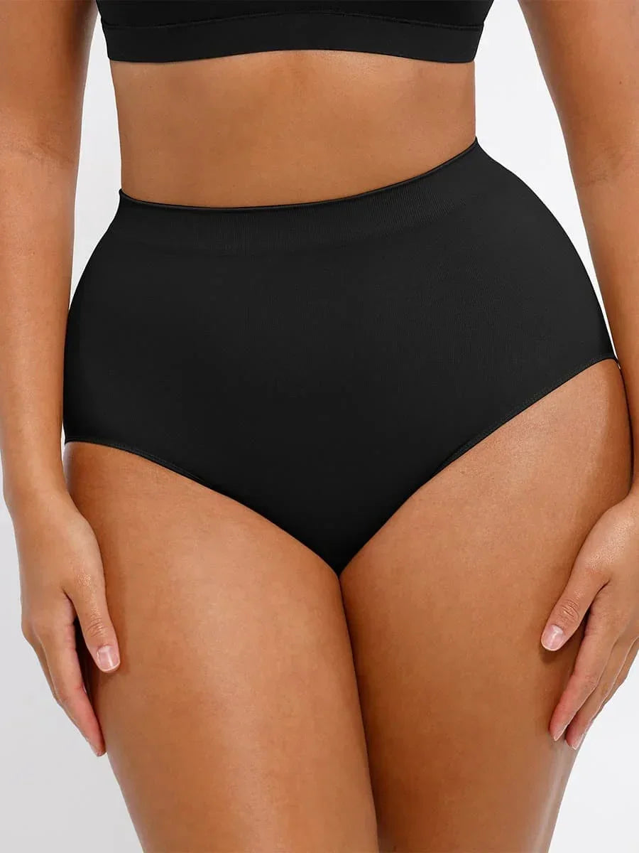 Wholesale Seamless Mid Waist Tummy Control Antibacterial Peach Hip Brief -