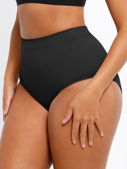 Wholesale Seamless Mid Waist Tummy Control Antibacterial Peach Hip Brief -