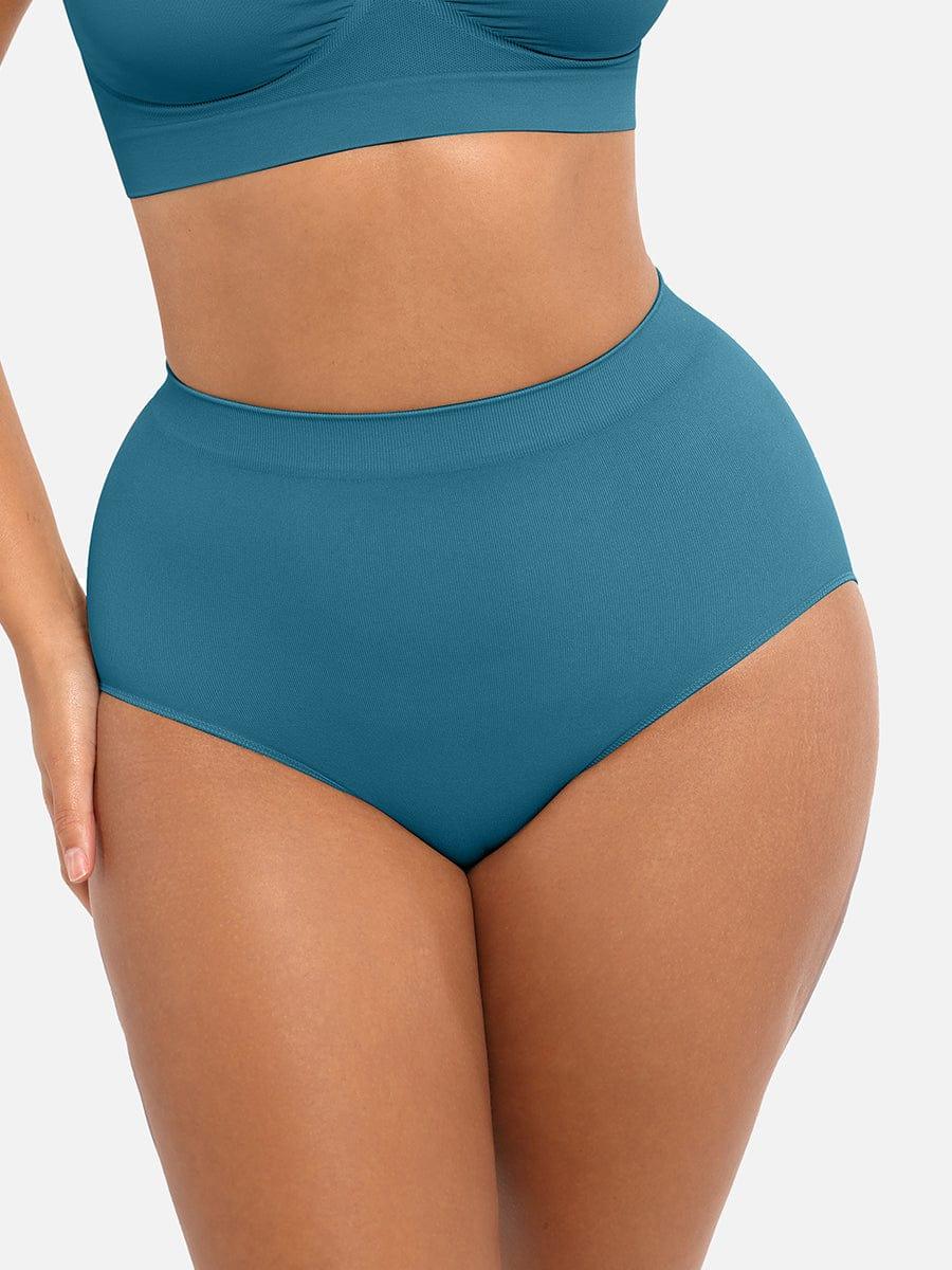 Wholesale Seamless Mid Waist Tummy Control Antibacterial Peach Hip Brief -