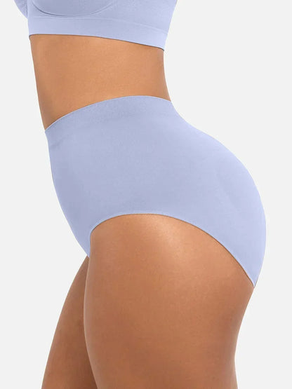 Wholesale Seamless Mid Waist Tummy Control Antibacterial Peach Hip Brief -