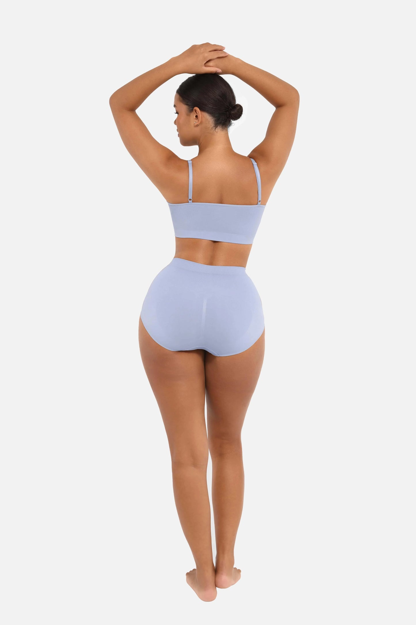 Wholesale Seamless Mid Waist Tummy Control Antibacterial Peach Hip Brief -