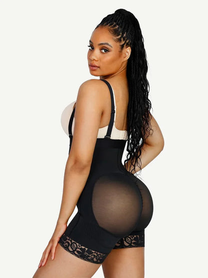 Sexy Lace Firm Compression Latex Buttocks Lifting Shapewear -
