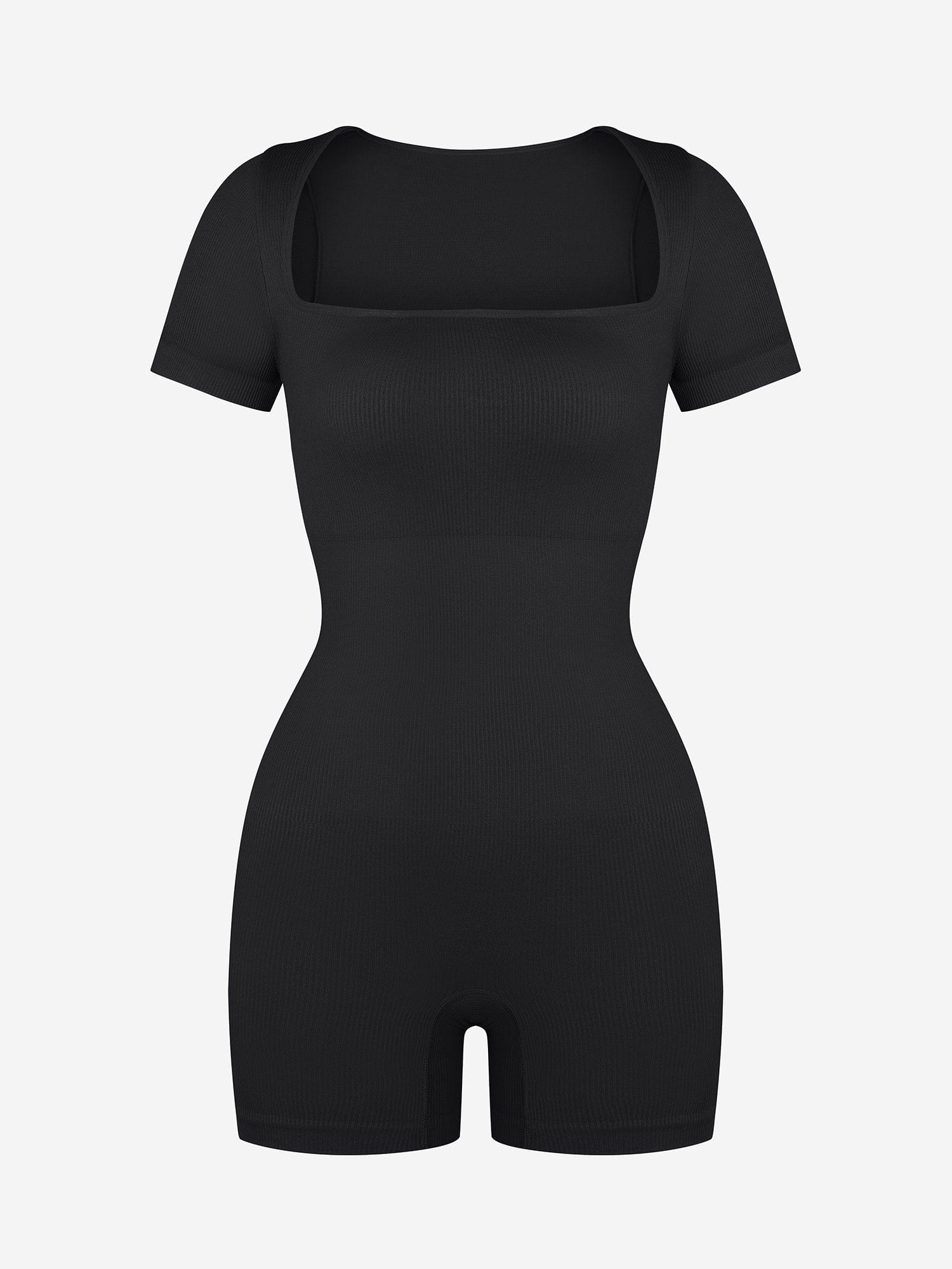 Eco-Friendly Seamless Ribbed Sports Shapewear Romper