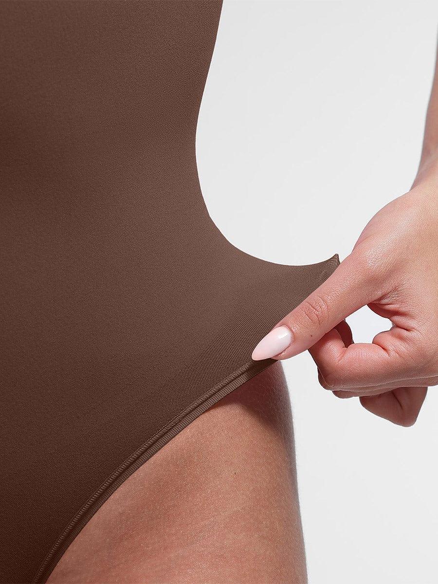 Seamless Bust Support Waist & Abdomen Shaping Thong Bodysuit -