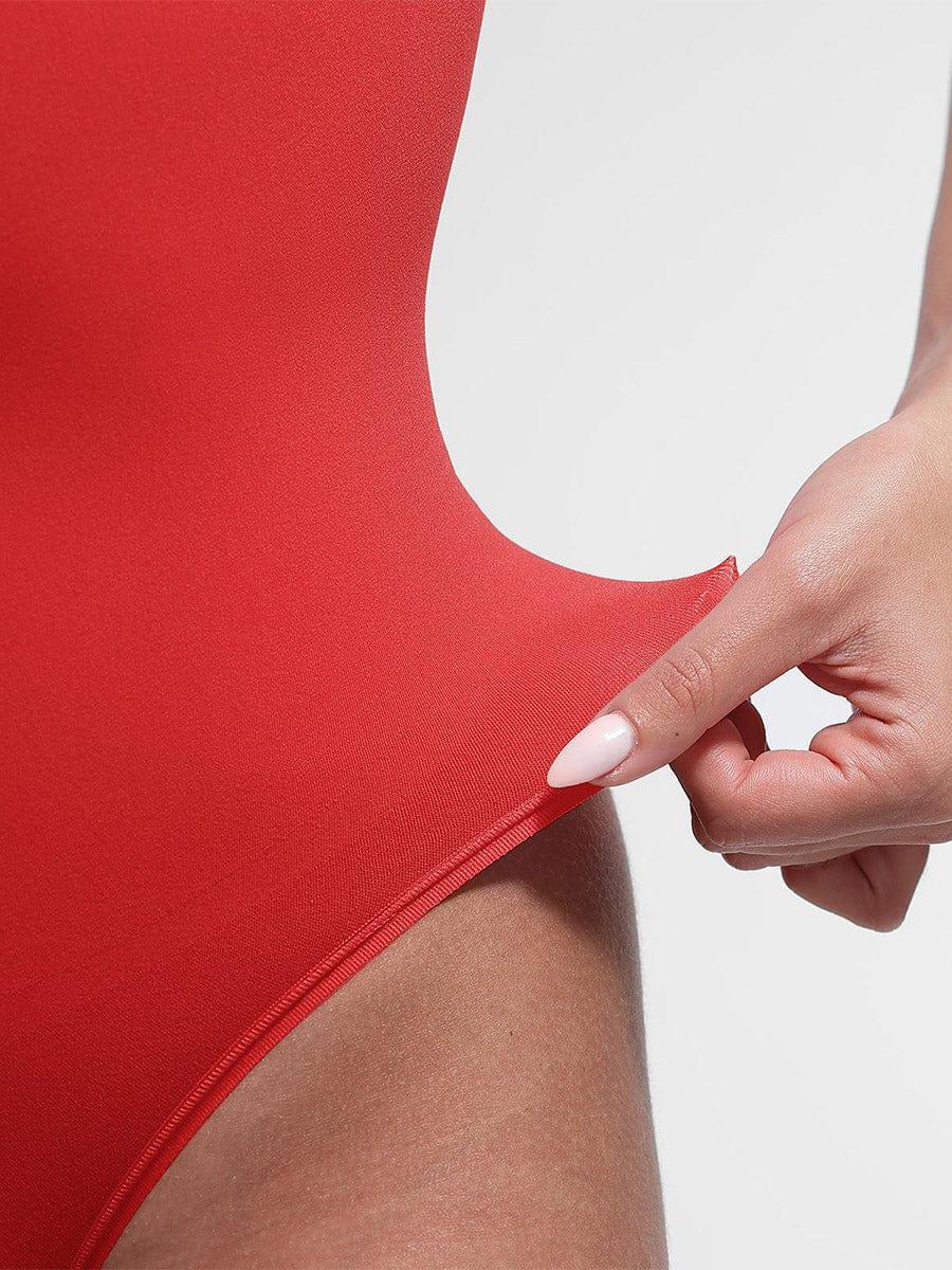 Seamless Bust Support Waist & Abdomen Shaping Thong Bodysuit -