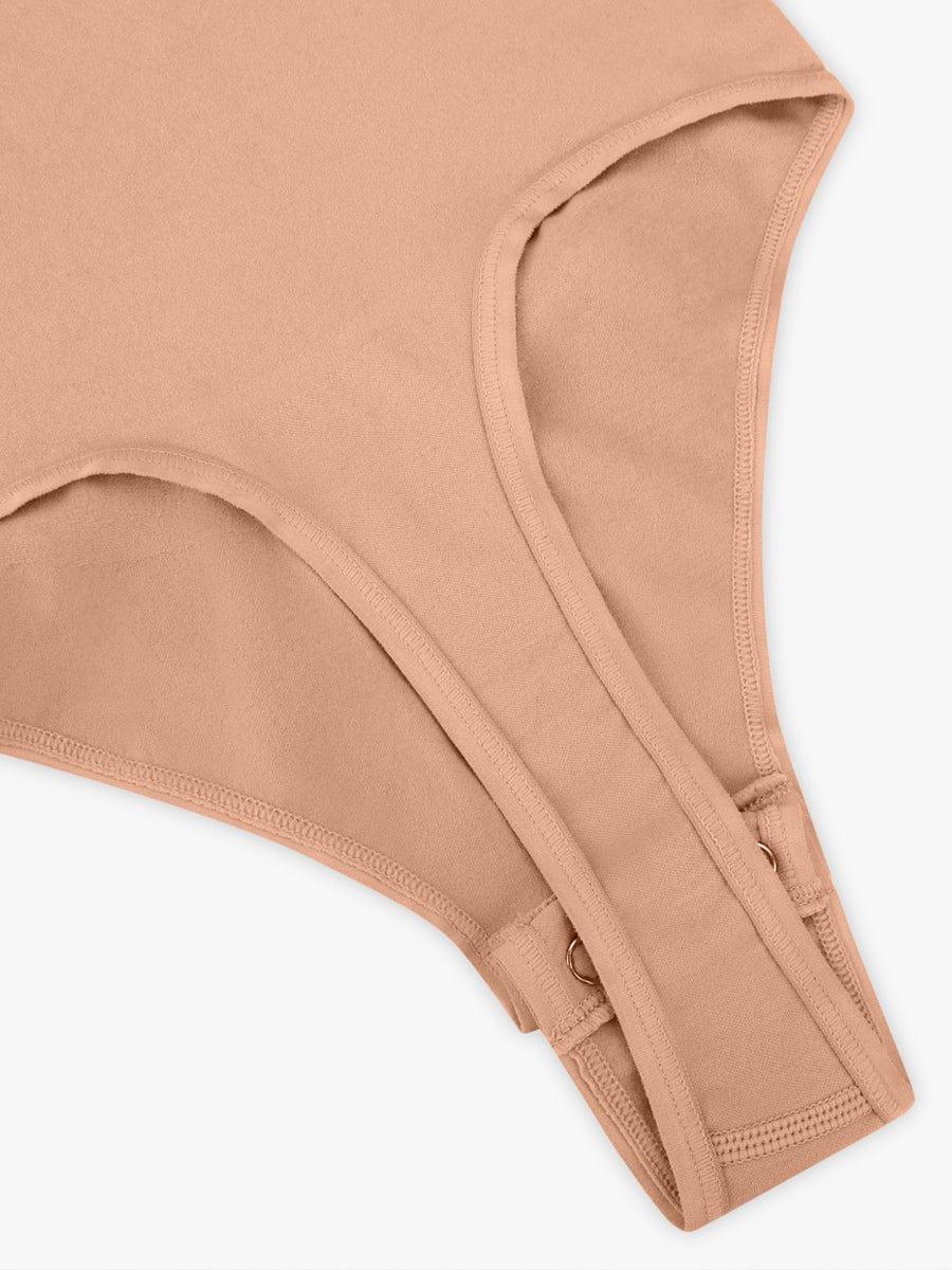 Seamless Bust Support Waist and Abdomen Control Thong Bodysuit -