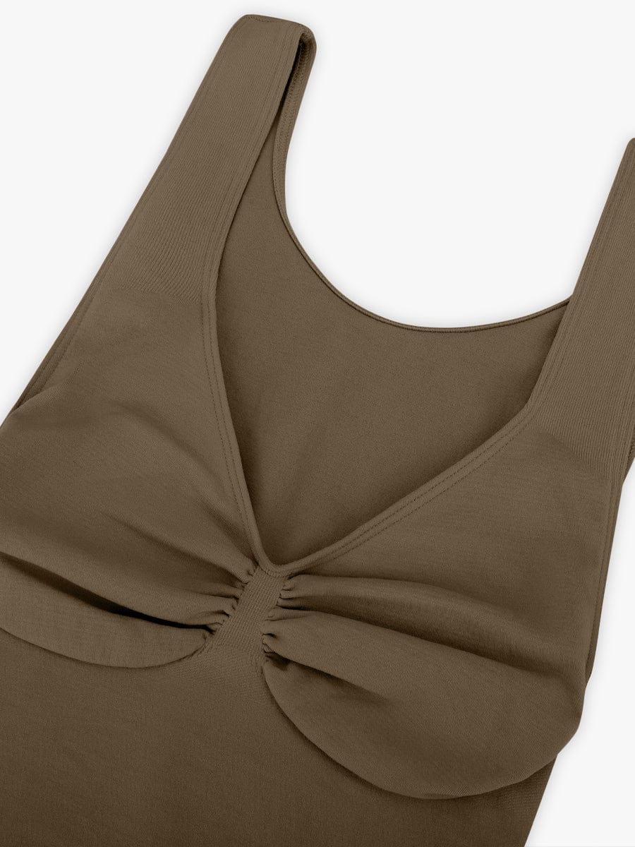 Seamless Bust Support Waist and Abdomen Control Thong Bodysuit -