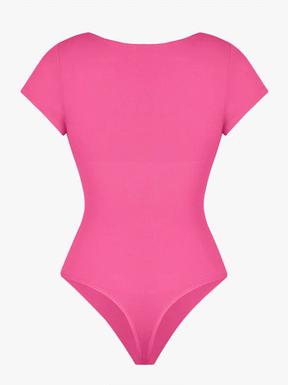 Seamless Bust Support Waist & Abdomen Shaping Thong Bodysuit -