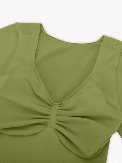 Seamless Bust Support Waist & Abdomen Shaping Thong Bodysuit -