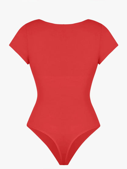 Seamless Bust Support Waist & Abdomen Shaping Thong Bodysuit -