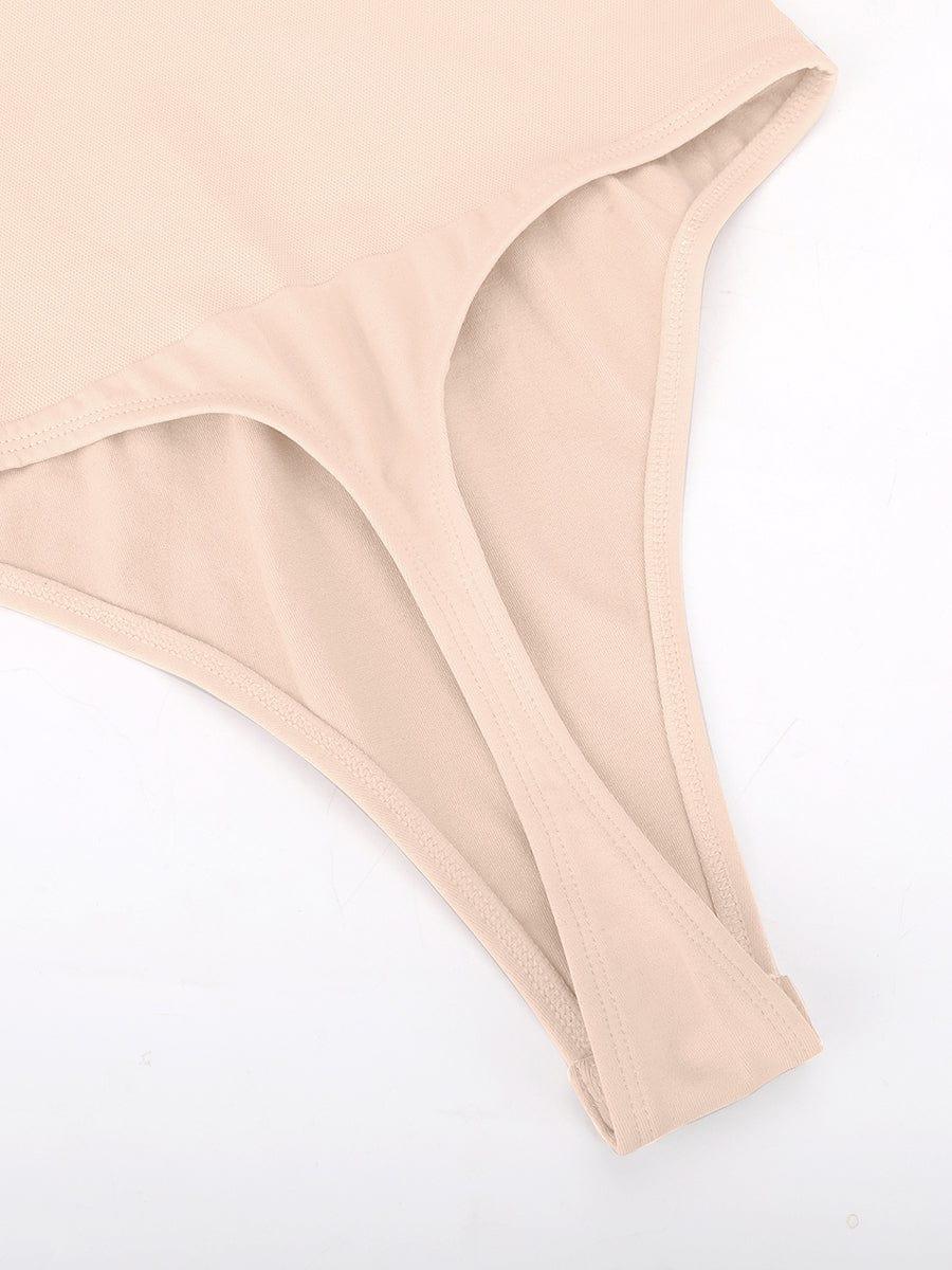 Seamless Thong Bodysuit with Built-In Bra & Tummy Control -