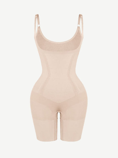 Wholesale Seamless Open-Bust Abdomen Flattening Mid-Thigh Bodysuit