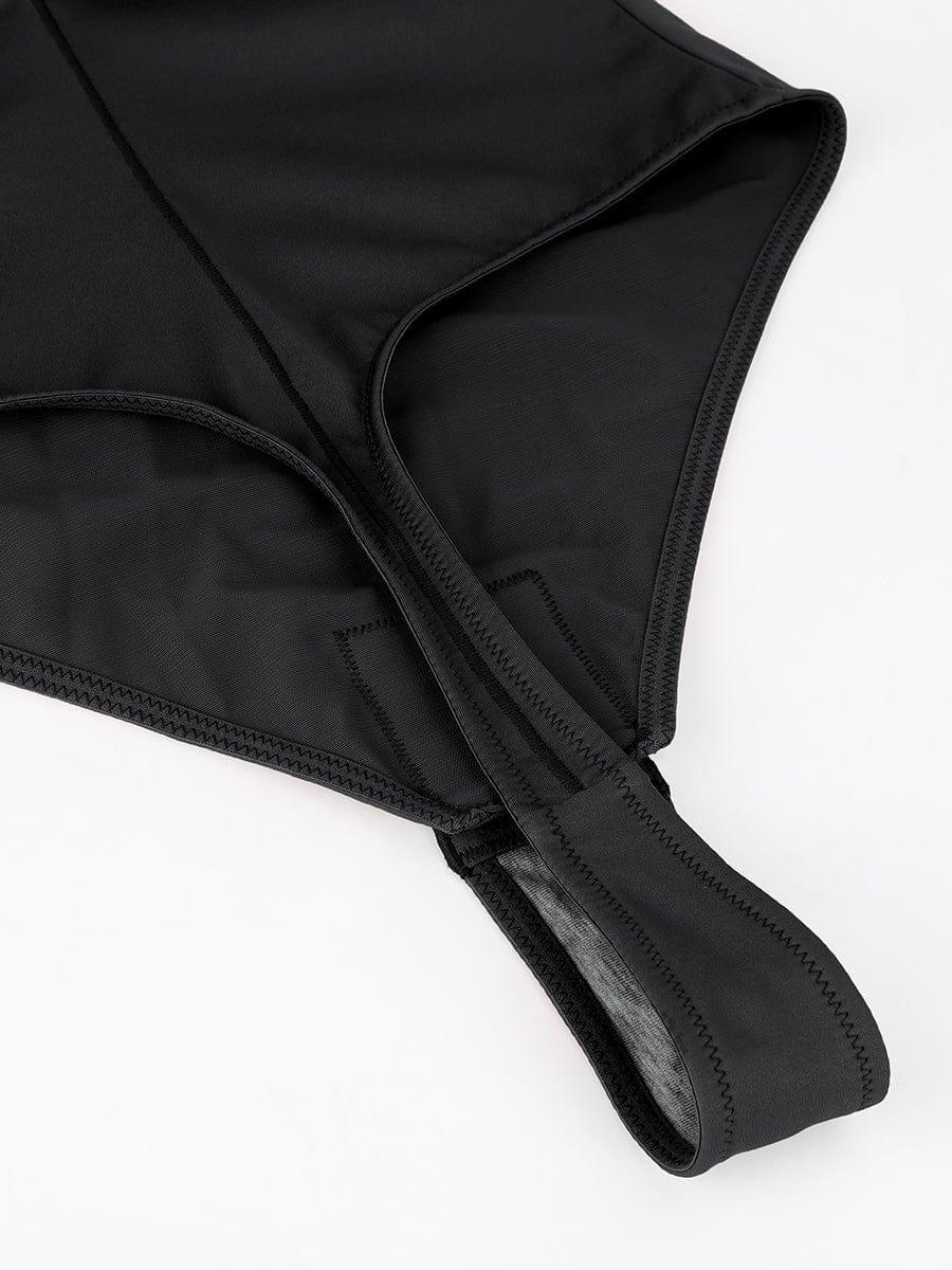 One-Piece Underwire Strap Removable Waist And Abdomen Shaping Thong Bodysuit -