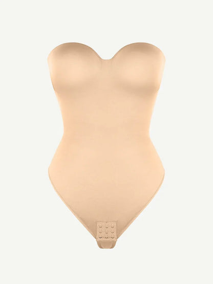 One-Piece Underwire Strap Removable Waist And Abdomen Shaping Thong Bodysuit -