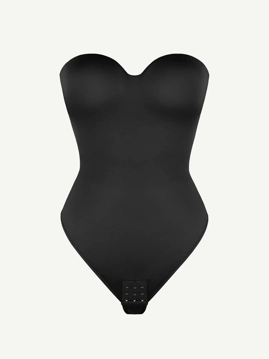 One-Piece Underwire Strap Removable Waist And Abdomen Shaping Thong Bodysuit -