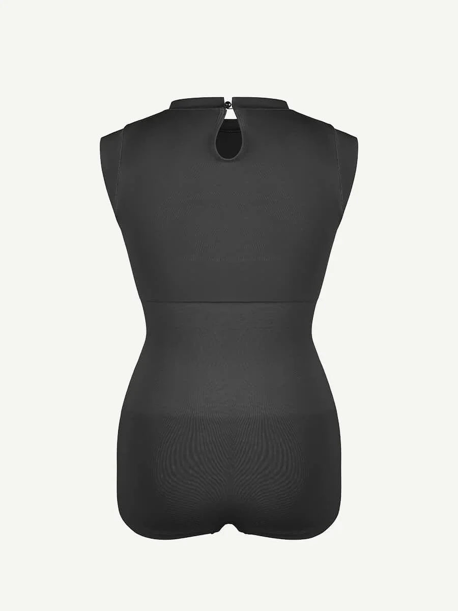 Seamless Cap Sleeve Bodysuit for Waist and Abdomen Shaping Shapewear -