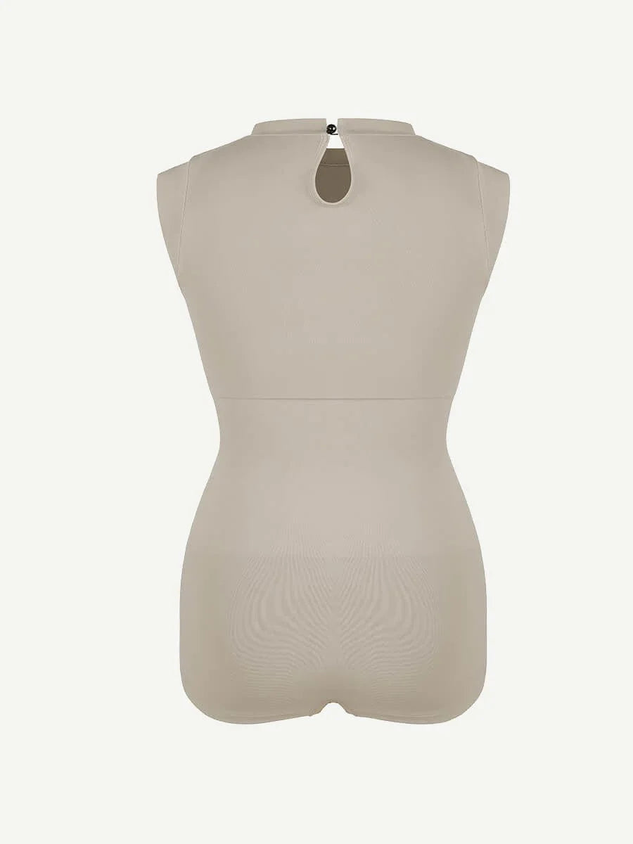 Seamless Cap Sleeve Bodysuit for Waist and Abdomen Shaping Shapewear -
