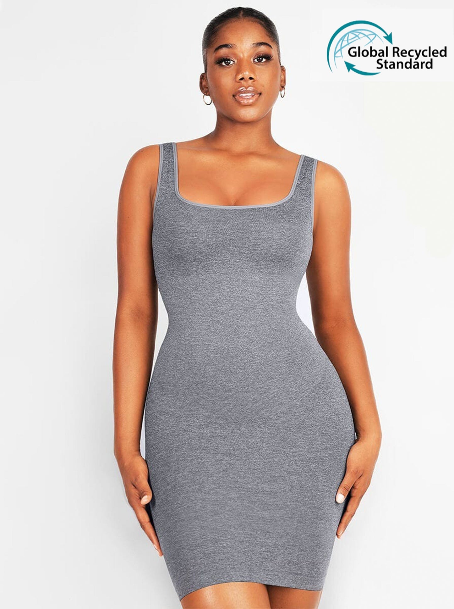 Wholesale Eco-friendly Square-neck Shaper Snatched Seamless Dress