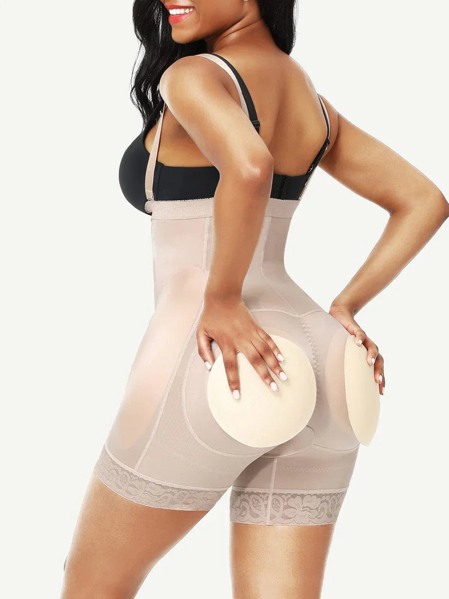 Wholesale Butt Lifter High Waist Lace Removable Pads Firm Compression -