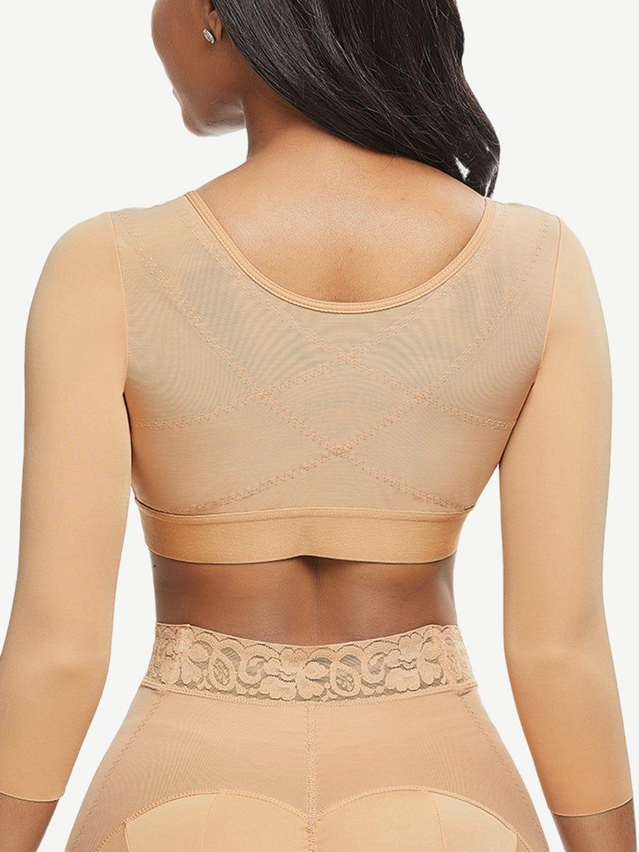 Wholesale Post-surgical Crop Shapewear 3-Row Hooks Plus Size Instantly Slims -