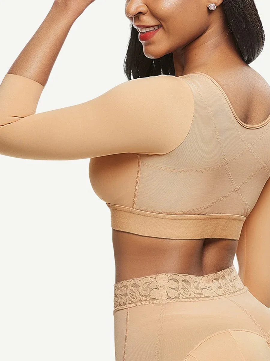 Wholesale Post-surgical Crop Shapewear 3-Row Hooks Plus Size Instantly Slims -