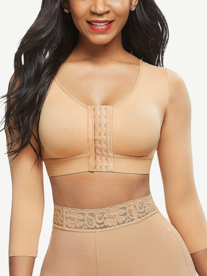 Wholesale Post-surgical Crop Shapewear 3-Row Hooks Plus Size Instantly Slims -