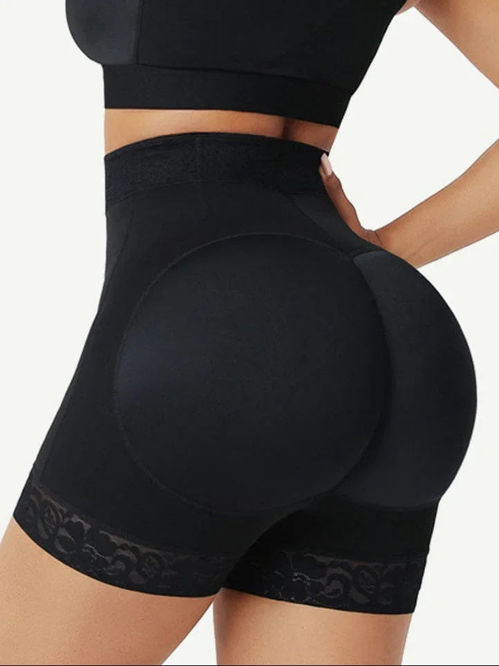 Wholesale Front Zipper Butt Lifter Shorts High Waist Curve-Creating -