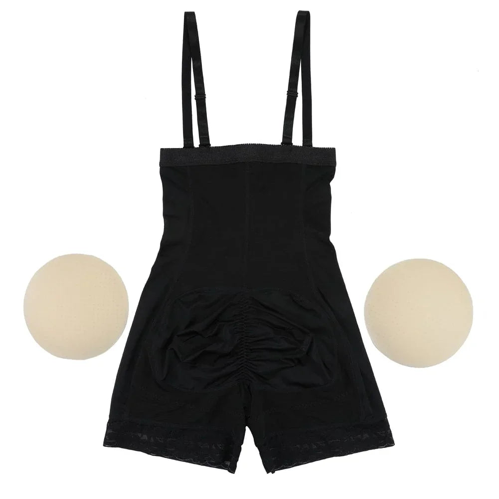 Wholesale Butt Lifter High Waist Lace Removable Pads Firm Compression -