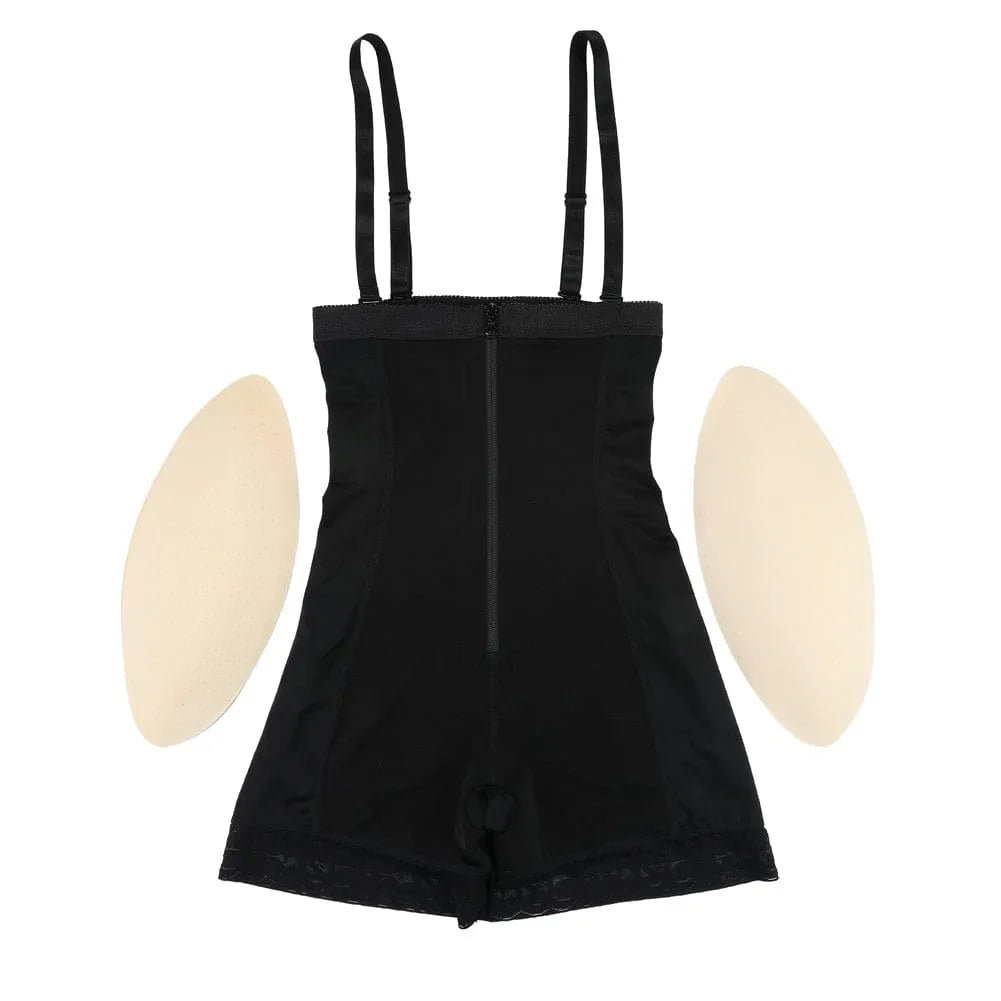 Wholesale Butt Lifter High Waist Lace Removable Pads Firm Compression -