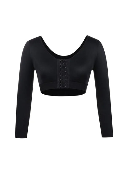 Wholesale Post-surgical Crop Shapewear 3-Row Hooks Plus Size Instantly Slims -