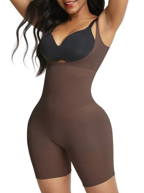 Wholesale Skin-Friendly Black Full Body Shaper Adjustable Straps Secret Slimming -