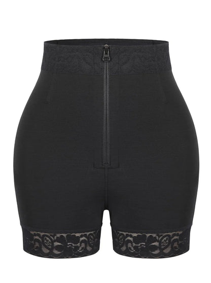 Wholesale Front Zipper Butt Lifter Shorts High Waist Curve-Creating -