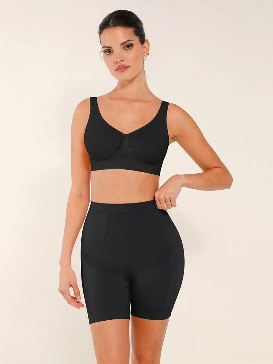Seamless Slimming Mid-Waist Tummy Control Boyshorts Panties -
