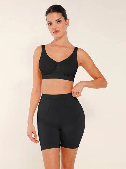 Seamless Slimming Mid-Waist Tummy Control Boyshorts Panties -