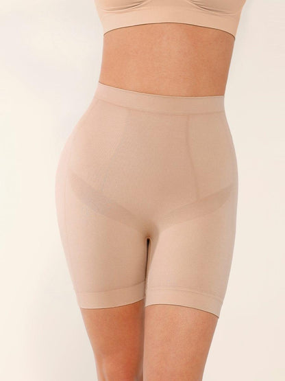 Seamless Slimming Mid-Waist Tummy Control Boyshorts Panties -