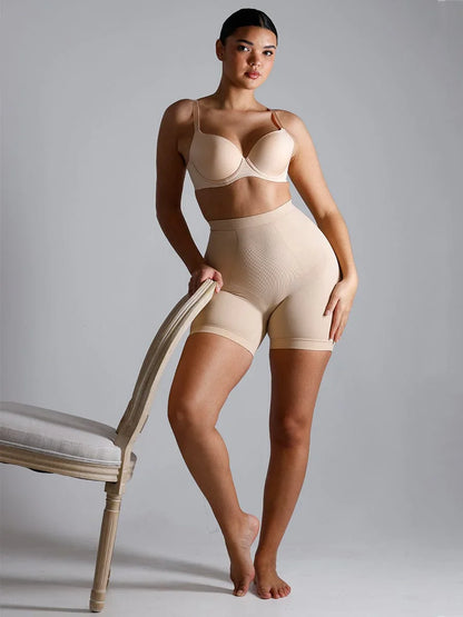 Seamless Slimming Mid-Waist Tummy Control Boyshorts Panties -
