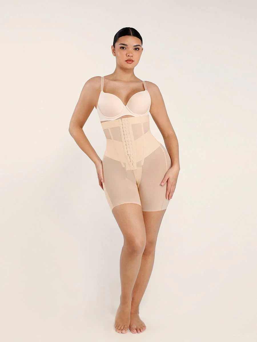 High-Waisted Shaping Briefs Breathable Mesh Waist & Abdomen Control Butt Lifter -