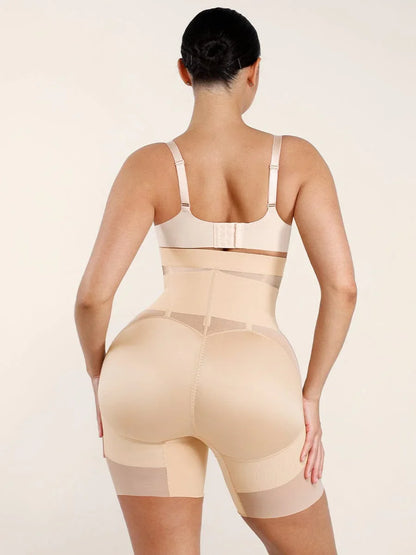 High-Waisted Shaping Briefs Breathable Mesh Waist & Abdomen Control Butt Lifter -