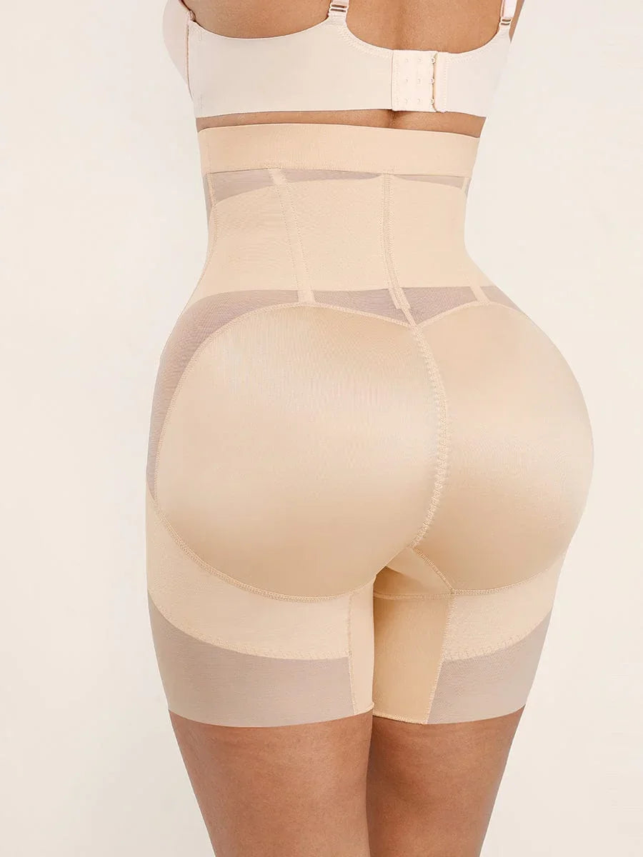 High-Waisted Shaping Briefs Breathable Mesh Waist & Abdomen Control Butt Lifter -