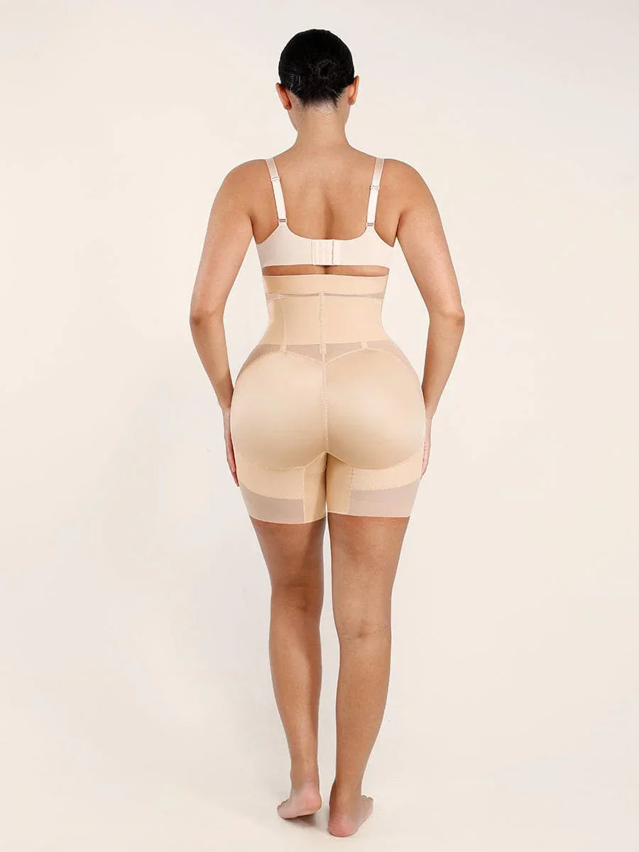 High-Waisted Shaping Briefs Breathable Mesh Waist & Abdomen Control Butt Lifter -