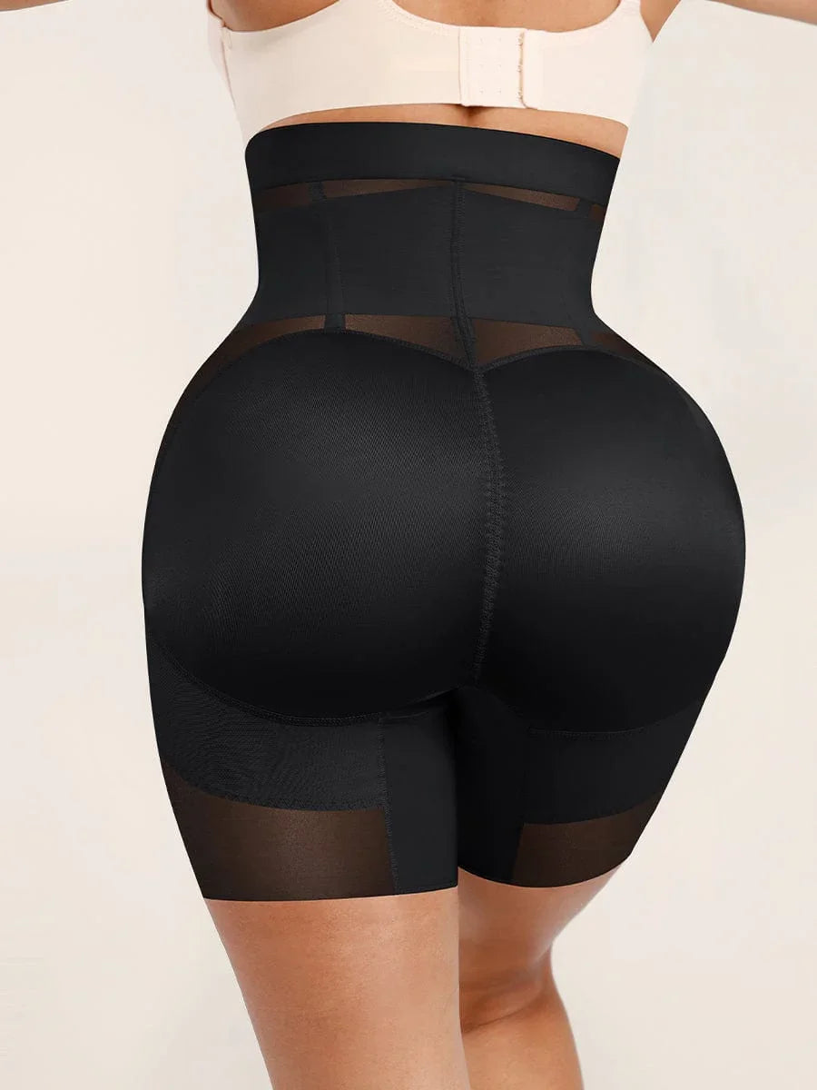 High-Waisted Shaping Briefs Breathable Mesh Waist & Abdomen Control Butt Lifter -