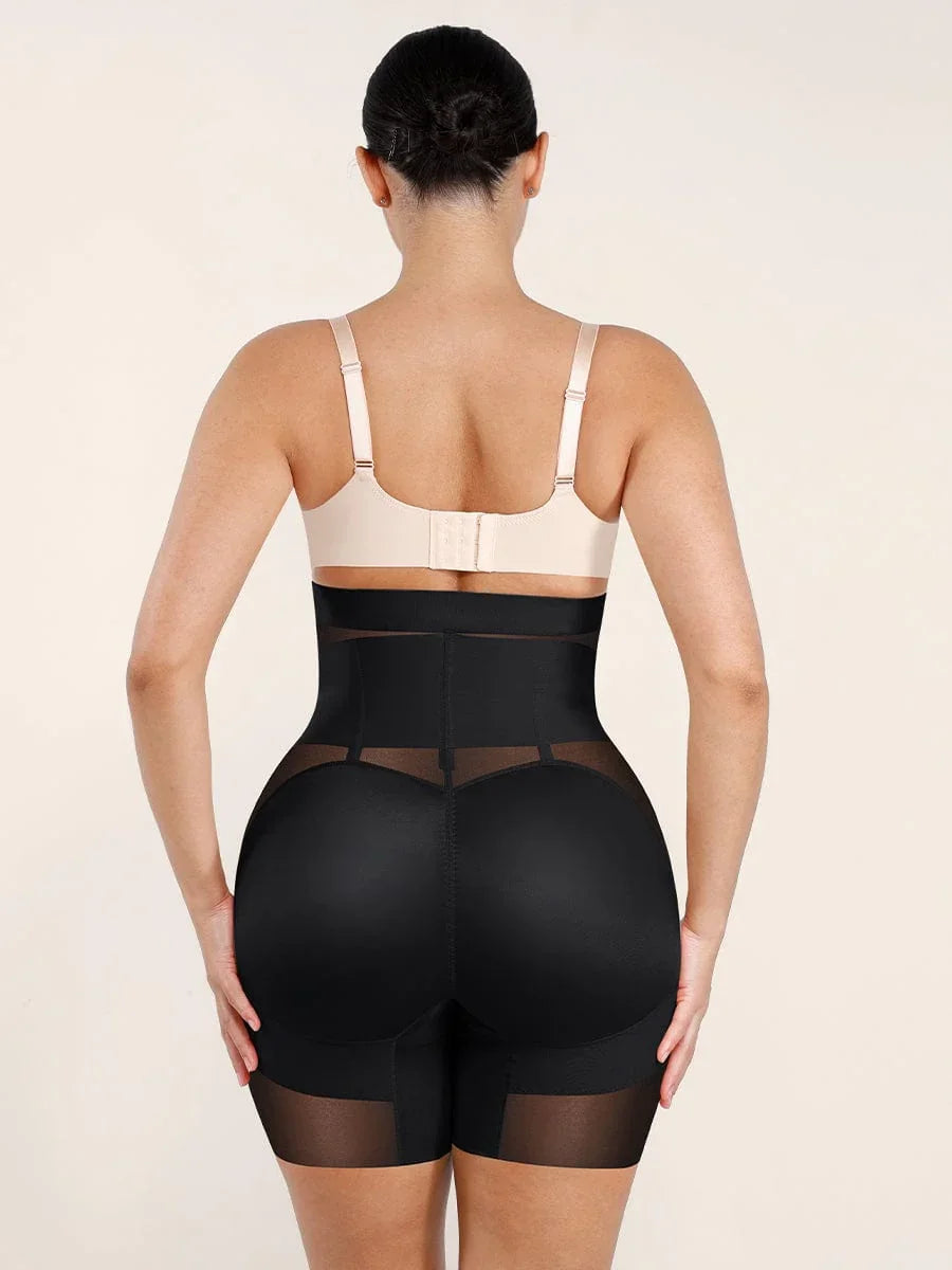 High-Waisted Shaping Briefs Breathable Mesh Waist & Abdomen Control Butt Lifter -